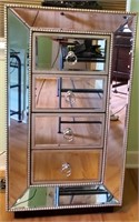 Mirrored Four Drawer Chest