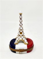 Limoges Eiffel Tower with France Flag Box