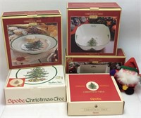 (5) SPODE CHRISTMAS TREE DISHES