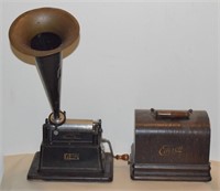 (L) Edison Gem Phonograph Talking Machine