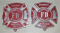 (L) Boonville Fireman Station No 1 Plaques