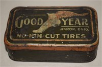 (L) Good Year No-Rim Cut Tires Tin