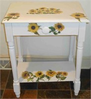 Hand Painted One Drawer Stand