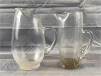 (2) 11" Glass Pitchers