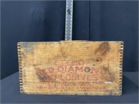 Early Red Diamond Explosives Wooden Crate