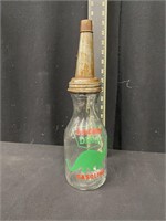 Vintage Glass Oil Bottle - Sinclair Dino