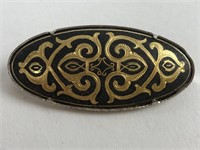 Vintage Damascene Brooch