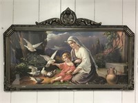 Vintage Giovanni Jesus Mary & Doves Art Print