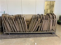 41 Folding Metal Chairs w/ Rolling Caddy