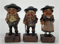 Vintage Anri Attributed Carved Wood Figurines