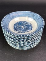 10-5.75" Vintage Currier & Ives Bowls