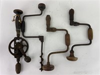 (4) Vintage / Antique Hand Drills