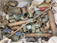 Box of Copper Plumbing Pieces