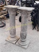 2 Decorative Concrete Pedestals