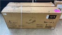 (2) WOVEN CHAISE LOUNGE CHAIR W/ CUSHION IN BOXES