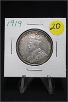 1919 Canada Silver Half Dollar