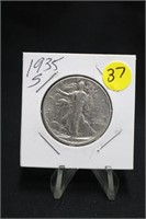 1935-S Walking Liberty Silver Half Dollar