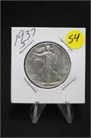 1937-S Walking Liberty Silver Half Dollar