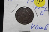 1865 "Fancy 5" Indian Head Cent