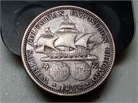 OF) 1892 Columbian exposition silver half dollar