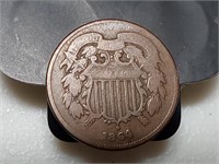 OF) 1864 US Two Cent piece