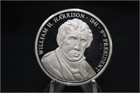 1oz .999 Pure Silver Harrison Proof Medal