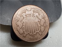 OF) 1866 US Two Cent piece