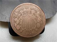 OF) 1868 US Two Cent piece