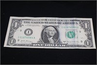 2007-A Ink Die Stained Error $1 Note