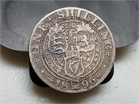 OF) 1896 British silver one shilling
