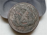OF) 1842 Bank of Montreal Canada half penny Bank
