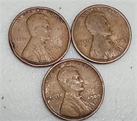OF) Three better dates 1909 wheat cents