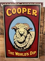 Painted Metal Sign - Cooper's The Worlds Dip"
