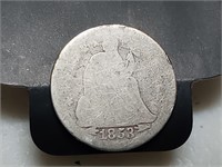 OF) 1853 seated liberty silver dime