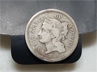 OF) 1868 us 3 Cent nickel