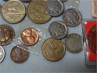 OF) Collection of assorted coins and tokens