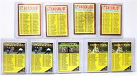 1960's Baseball Checklist Cards 9 Unmarked