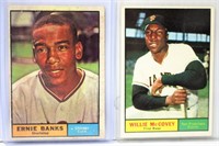1961 Willie MCCovey & Ernie Banks Topps Cards