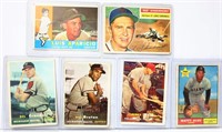 1950-60's Baseball Cards + Rookie 6