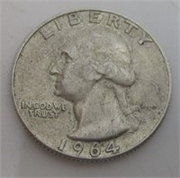 1964 D Washington Silver Quarter #2