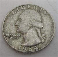 1964 D Washington Silver Quarter #3