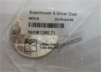 1972 S Proof Silver Clad Eisenhower Dollar