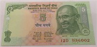 India 5 Rupees Bank Note