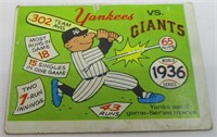1968 Fleer 1936 World Series Baseball Card