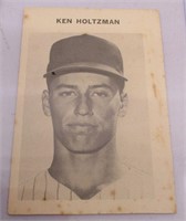 1969 Milton Bradley Ken Holtzman Card
