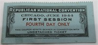 June 1944 Republican National Convention Ticket