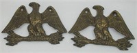 Pair of Brass Eagle Plaques