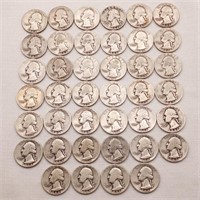 40 Wash Silver Quarters 1940s