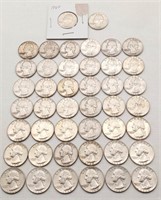 44 Wash Silver Quarters 1960-64