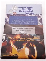 4 US Mint Sets 1995-98 Unc
